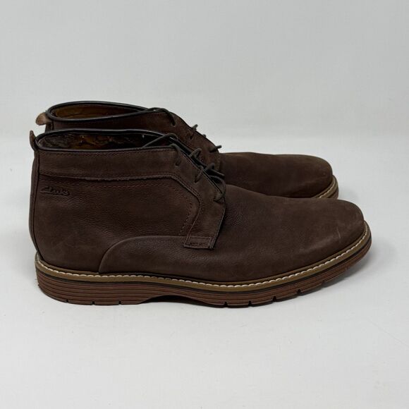 Clarks Newkirk Chukka Boots Mens 11 M Brown Leather Urban Preppy Gorpcore main image 5